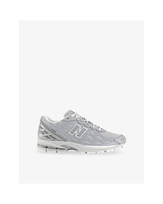 New Balance White 1906 Brand-Patch Leather And Mesh Low-Top Trainers for men