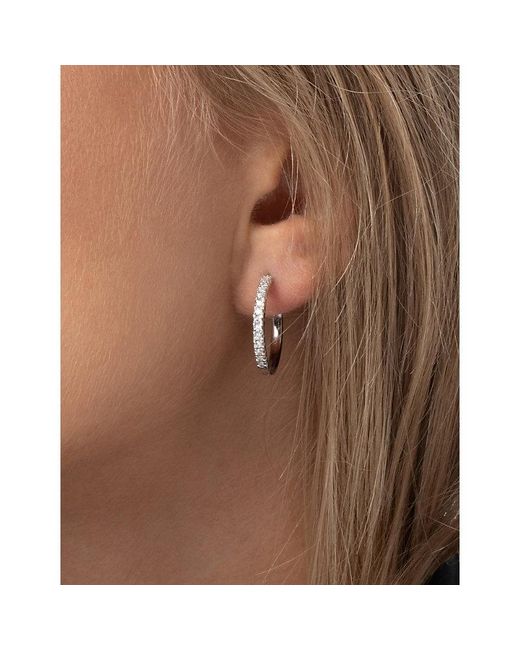 Sif Jakobs White Ellera Grande Sterling- And Zirconia Hoop Earrings