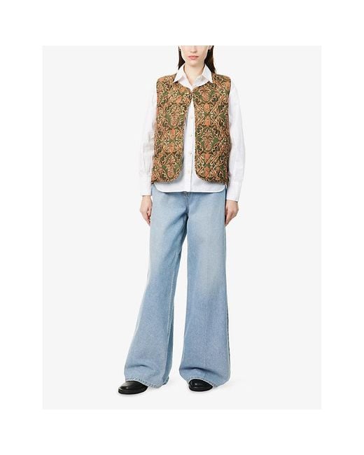 Barbour Natural X Farm Rio Fernanda Quilted Shell Gilet