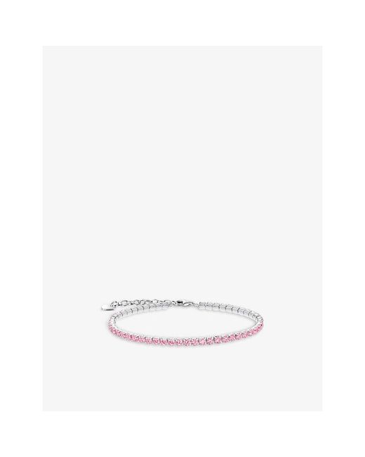 Thomas Sabo White Tennis 925 Sterling And Cubic Zirconia Bracelet