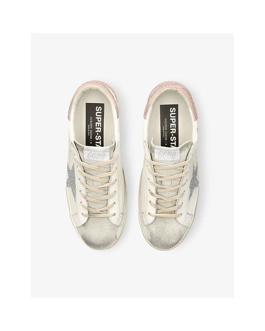 Golden Goose Deluxe Brand White Super Star 12111 Leather Low-Top Trainers