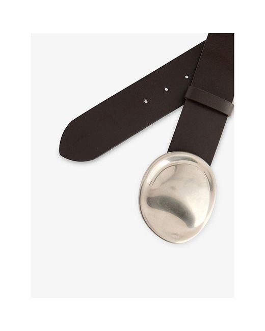 Khaite Brown Keefe Leather Belt