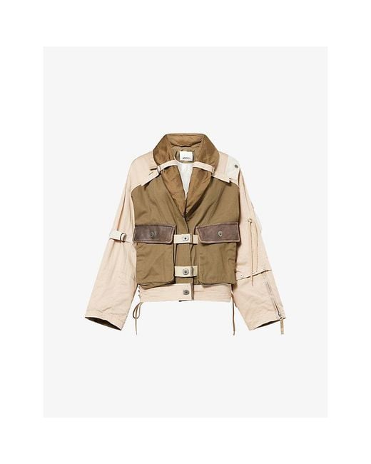 Isabel Marant Natural Julissa Patch-Pocket Woven Jacket