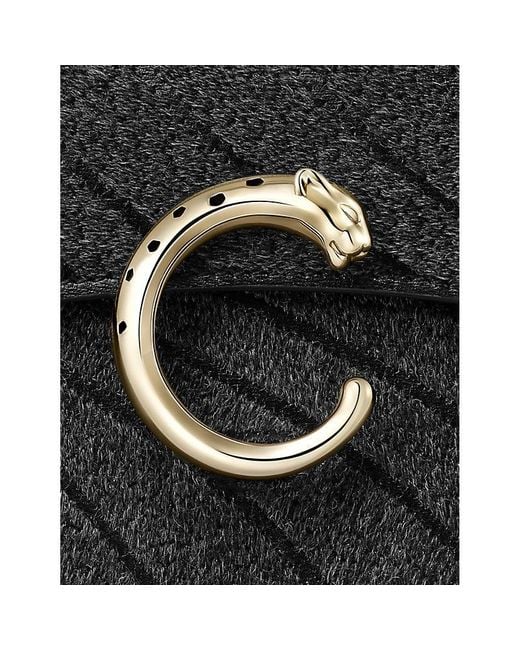 Cartier Black Panthère C De Leather Top-Handle Bag