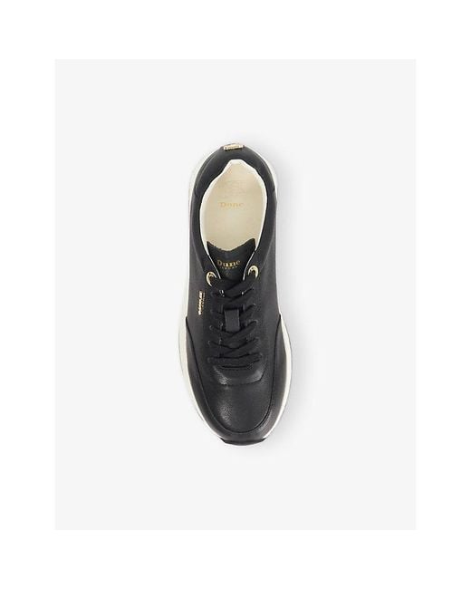 Dune Black Ettah Leather Trainers