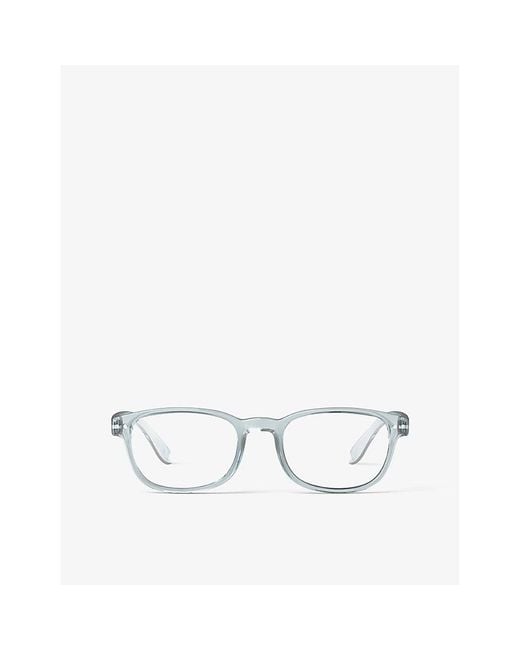 Izipizi White #B Square-Framed Havane Reading Glasses for men