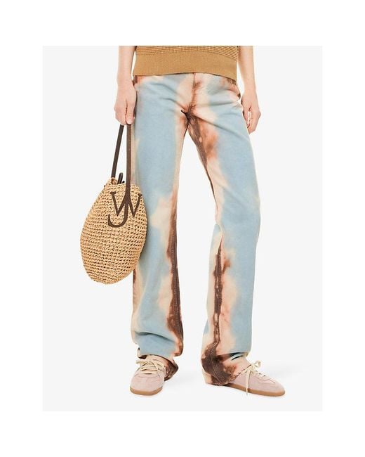 J.W. Anderson Natural Bulb Small Raffia Bag