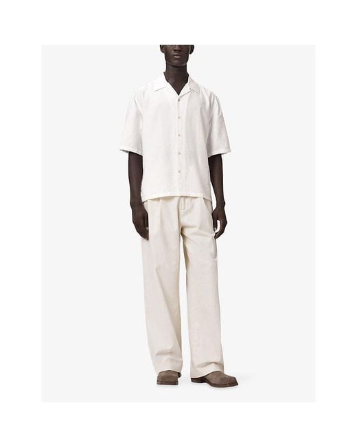 AllSaints White Purley Relaxed-Fit Woven Shirt for men