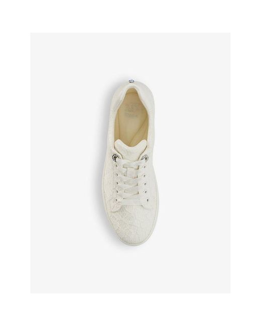 Dune White Bridal Embraced Woven Low-top Trainers