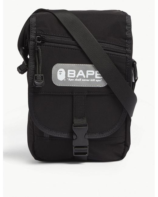 A Bathing Ape Black Bape Mini Shoulder Bag for men