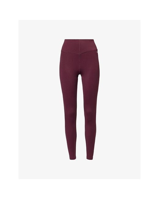WE Are Tala Purple Skinluxe V-Waist Stretch-Woven Leggings