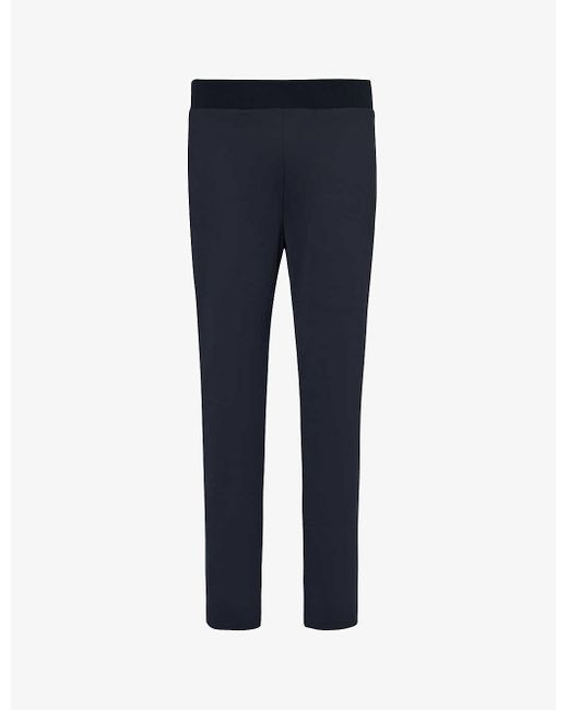 Bally Blue Contrast-stripe Relaxed-fit Cotton-blend Trousers for men
