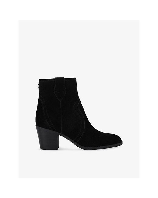 Carvela Kurt Geiger Black Salvetti Suede Heeled Ankle Boots