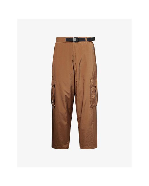 Loewe Brown X On Patch-Pocket Shell Cargo Trousers for men