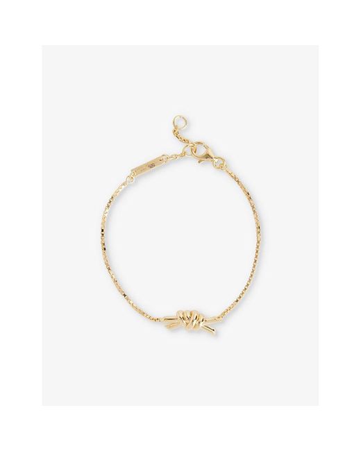 Bottega Veneta Metallic Knot 18Ct- Plated Sterling- Bracelet