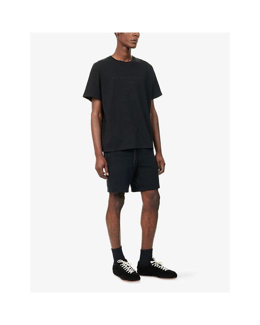 FIFA 1904 Black Brand-Print Cotton-Blend T-Shirt for men