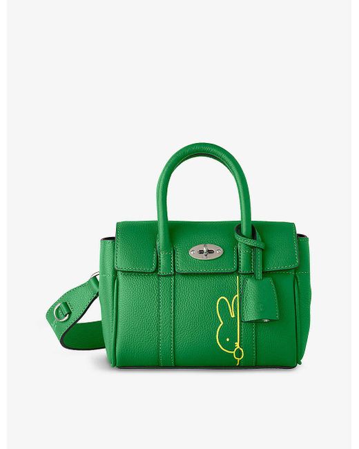 Mulberry Green X Miffy Bayswater Mini Leather Crossbody Bag