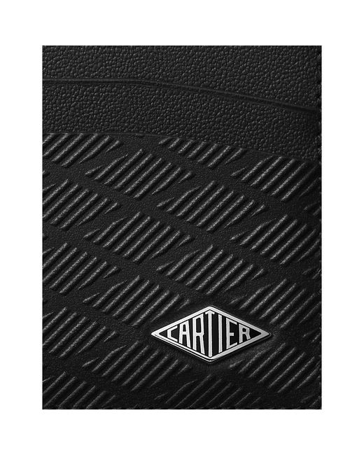 Cartier Black Losange Double Leather Card Holder for men