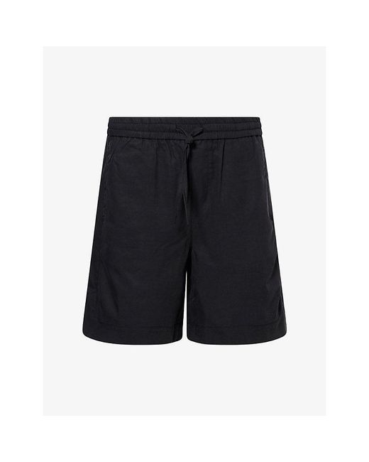 The Couture Club Black Cupro Panelled Woven Shorts for men