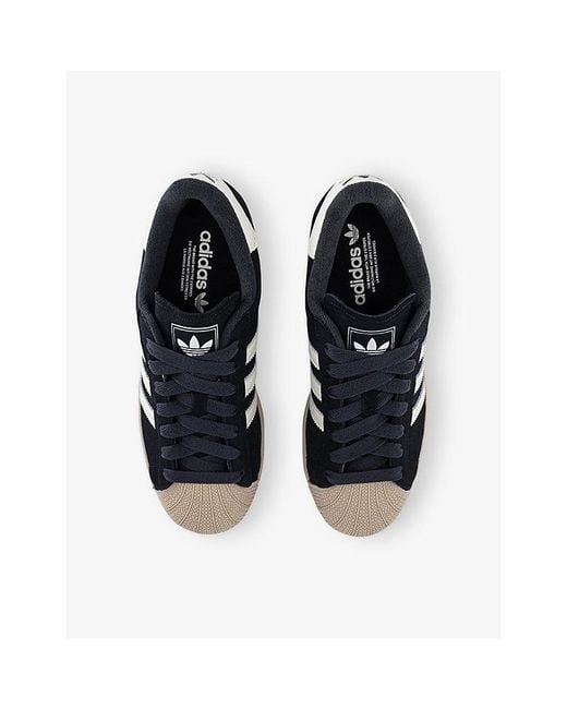 Adidas Black Superstar Ii Woven Trainers for men