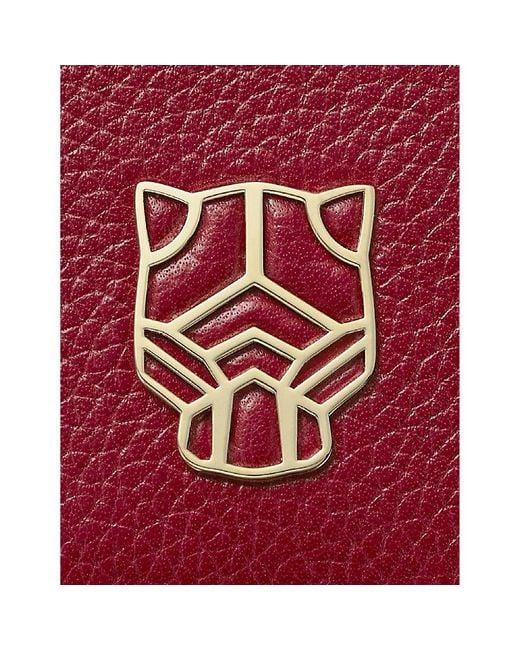 Cartier Red Panthère Graphique De Leather Card Holder