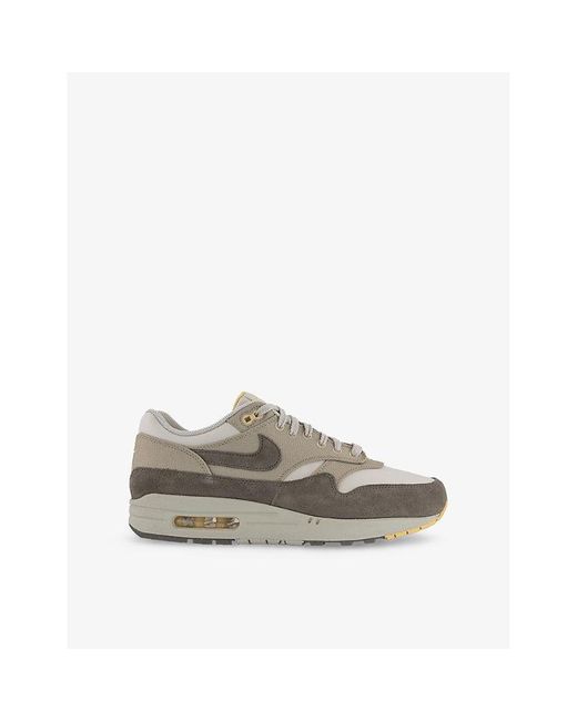 Nike Gray Air Max 1 Premium Suede Low-Top Trainers for men