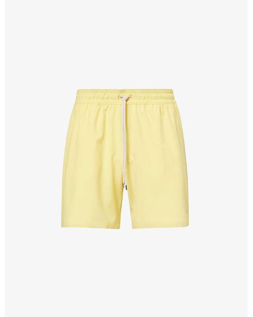 Polo Ralph Lauren Yellow Traveller Logo-embroidered Stretch Recycled-polyester Swim Shorts for men