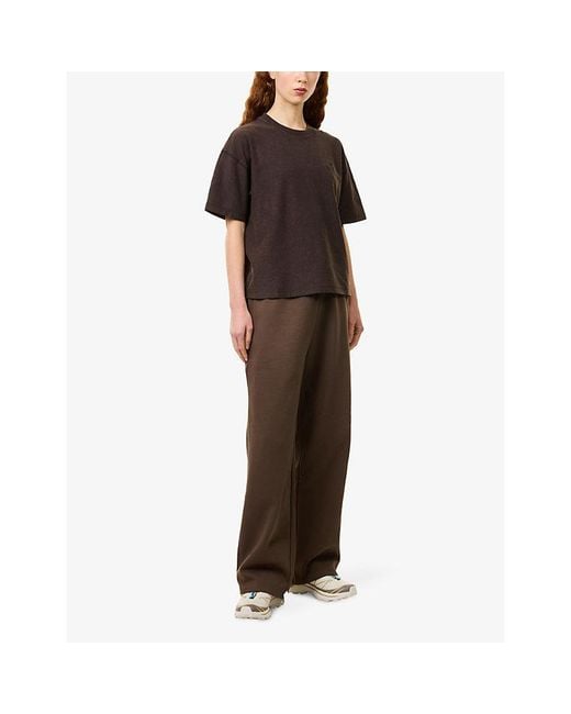 The North Face Brown Embroidered-Logo Wide-Leg Cotton-Blend Jogging Bottoms