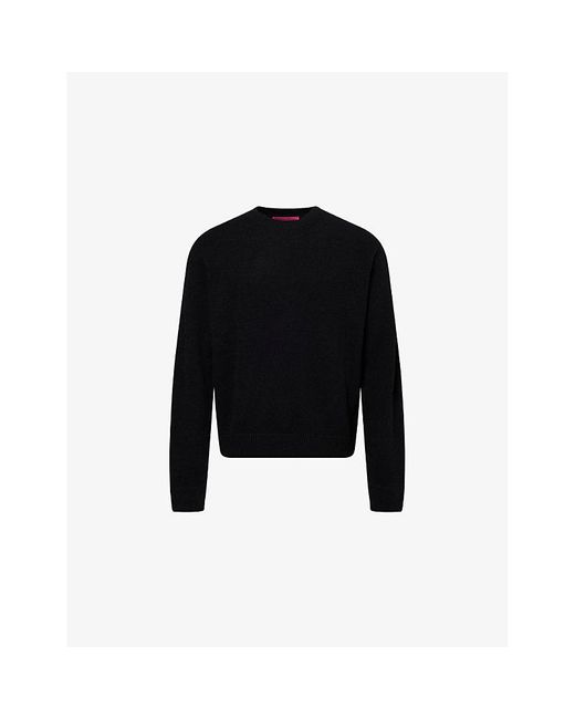 The Elder Statesman Black Regular-Fit Crewneck Cashmere Jumper for men