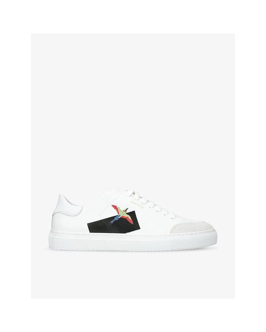 Axel Arigato Clean 90 Bird Leather And Suede Trainers in White for Men Lyst