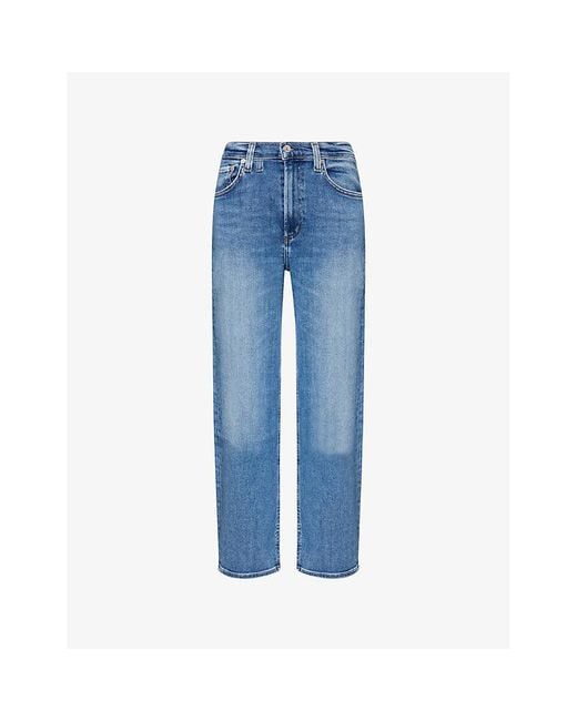 Citizens of Humanity Blue Palma Straight-Leg Denim Jeans