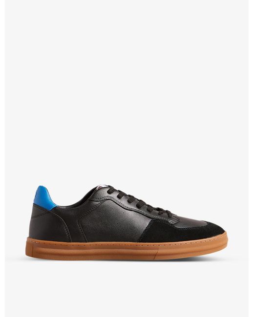 Ted Baker Logo-tab Leather And Suede 