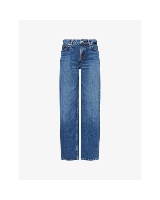 Reformation Blue Charlee Straight-Leg Denim Jeans