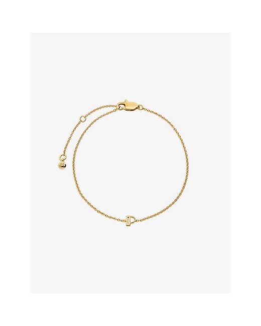 Monica Vinader Metallic Initial P 18Ct Vermeil Bracelet