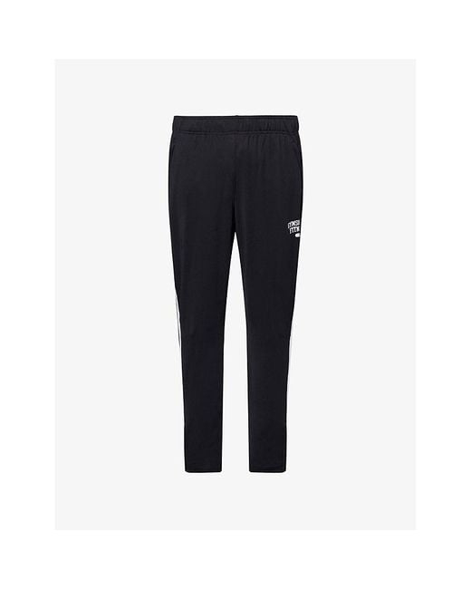 GYMSHARK Blue Varsity Logo-Print Stretch-Woven Jogging Bottoms for men