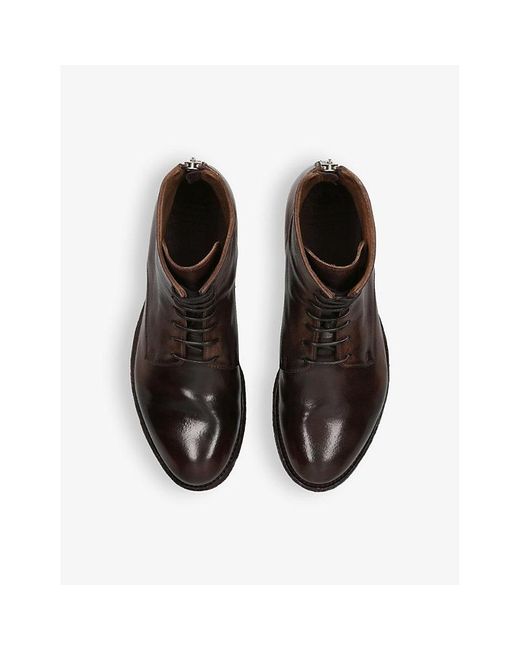 Officine Creative Brown Lexicon Chunky-sole Leather Boots