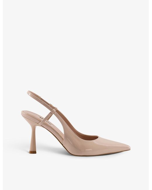 dune croft leather slingback courts