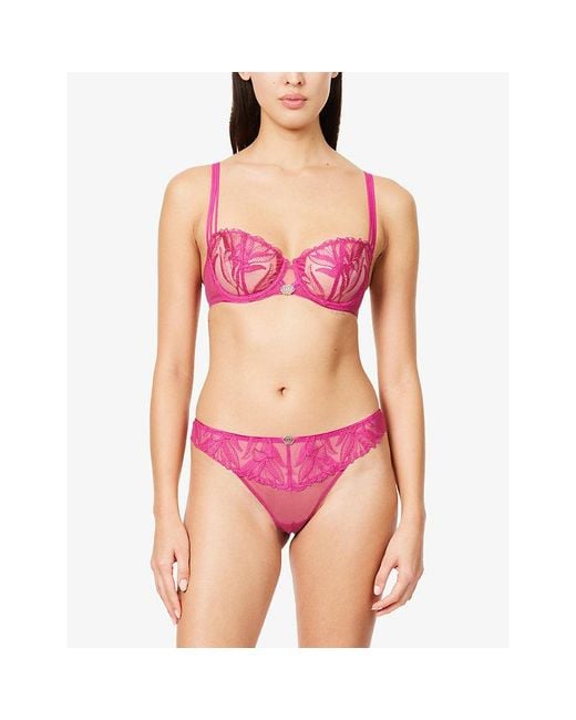 Aubade Pink Sweet Euphoria Half Cup Lace Bra
