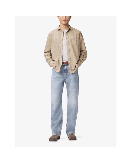 AllSaints Blue Mullen Straight-Leg Faded Denim Jeans for men