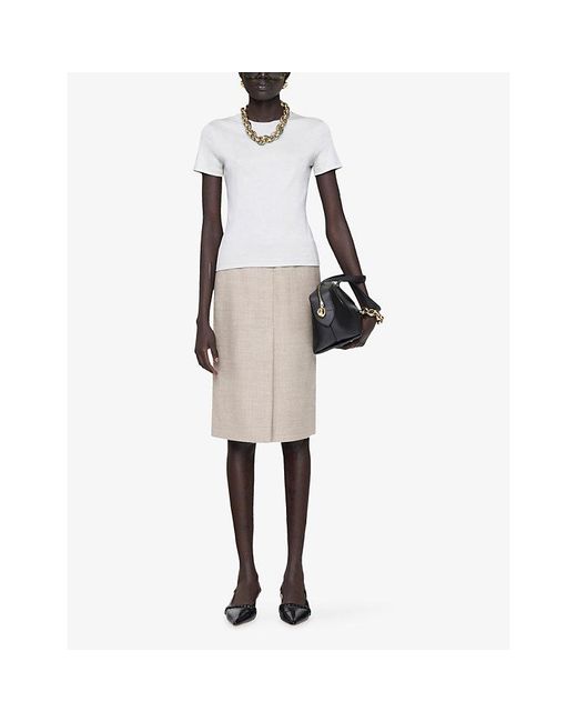 Joseph White Livia Short-Sleeved Cotton-Jersey T-Shirt
