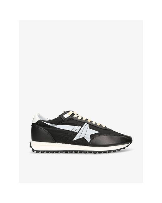 Golden Goose Deluxe Brand Black Marathon Runner Leather And Mesh Low-top Trainers for men