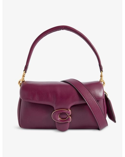 COACH Tabby Pillow Leather Shoulder Bag in Deep Berry (Purple) | Lyst UK