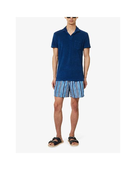 Polo Ralph Lauren Blue Traveller Logo-embroidered Recycled-polyester Swim Shorts for men