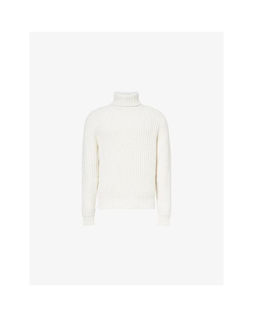 Tom Ford White Roll-Neck Cashmere Jumper for men