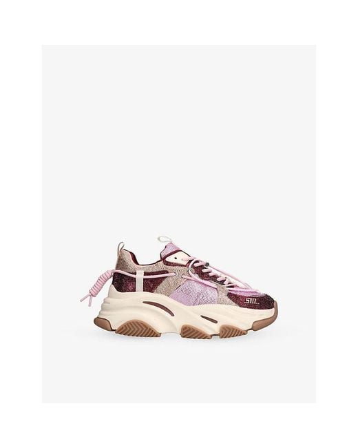 Steve Madden Pink Vault Woven Trainers