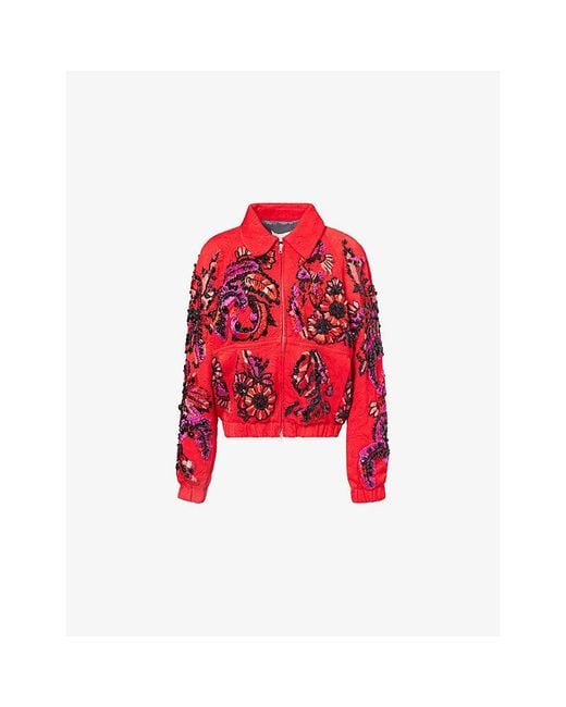 Dries Van Noten Vinnia Embroidered Jacquard Jacket