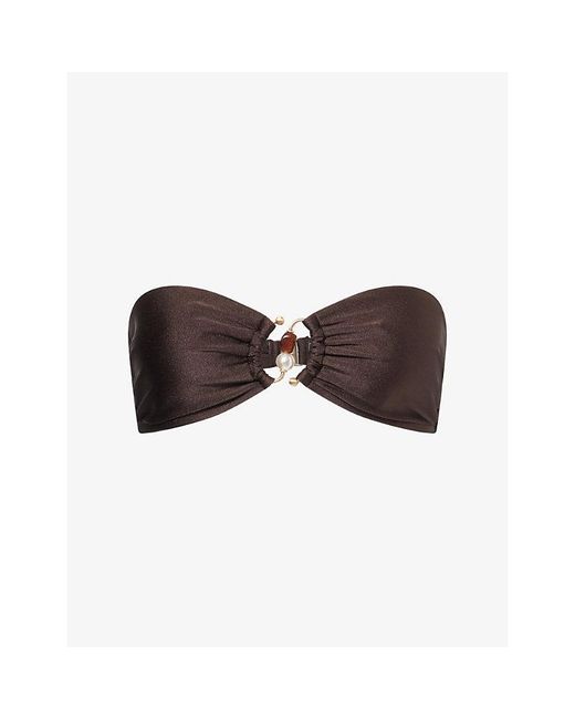 Seafolly Brown Palermo Ring Bikini Top