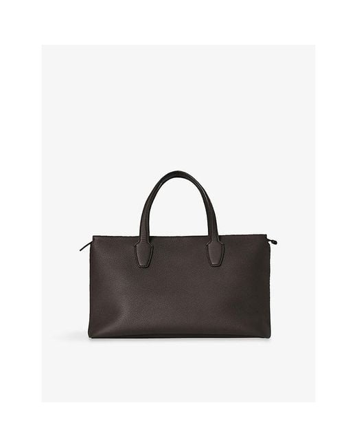 The Row Black Marcel Leather Top-Handle Bag
