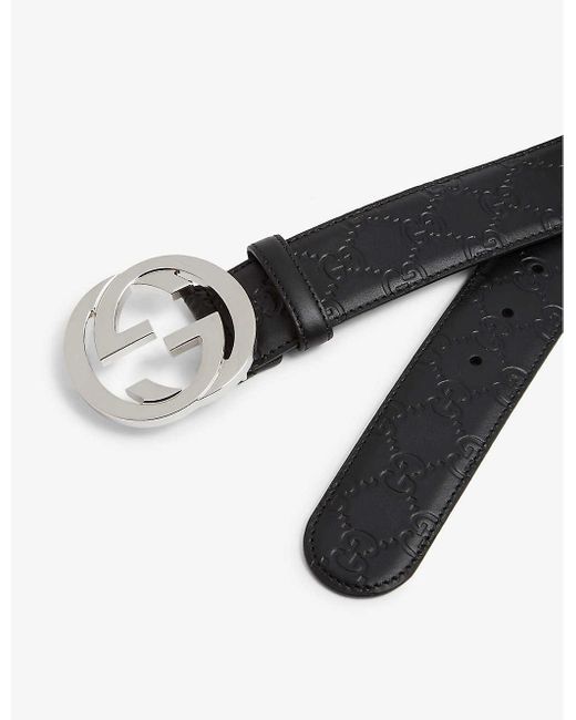 gucci belt men silver