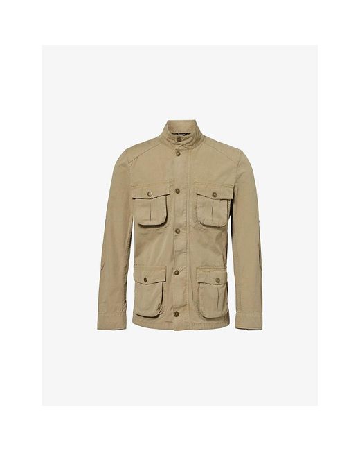 Barbour Natural Corbridge Brand-embroidered Regular-fit Cotton Jacket for men